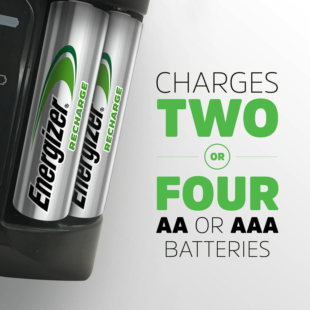 Energizer Recharge Wert Ladegerät mit 4 AA NiMH Akkus im lieferumfang enthalten Pro Charger w/ 4-AA