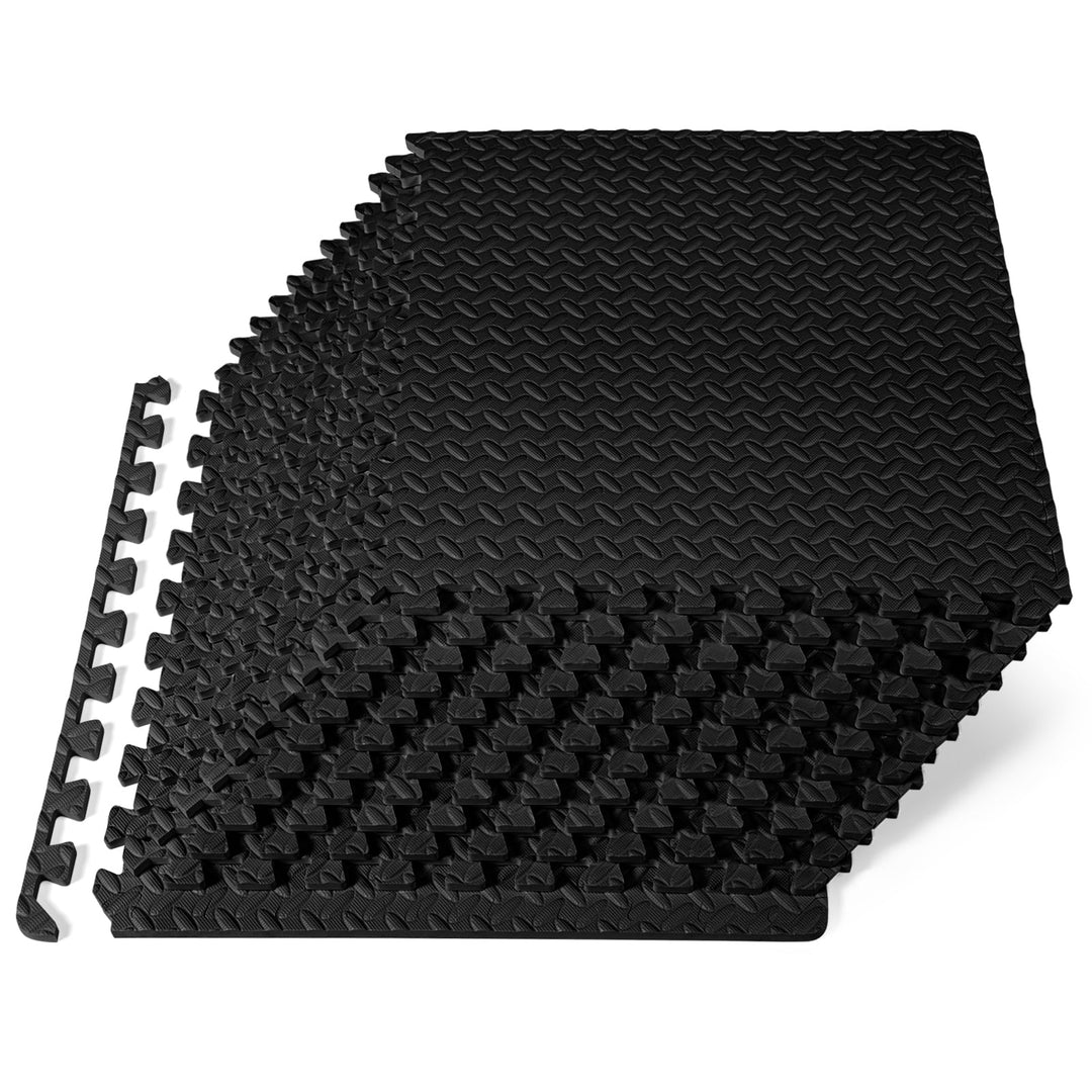ProsourceFit Puzzlematte 1,2 cm dick – 4,4 m² - 12 Ineinandergreifende EVA Bodenschutzmatten – Boden