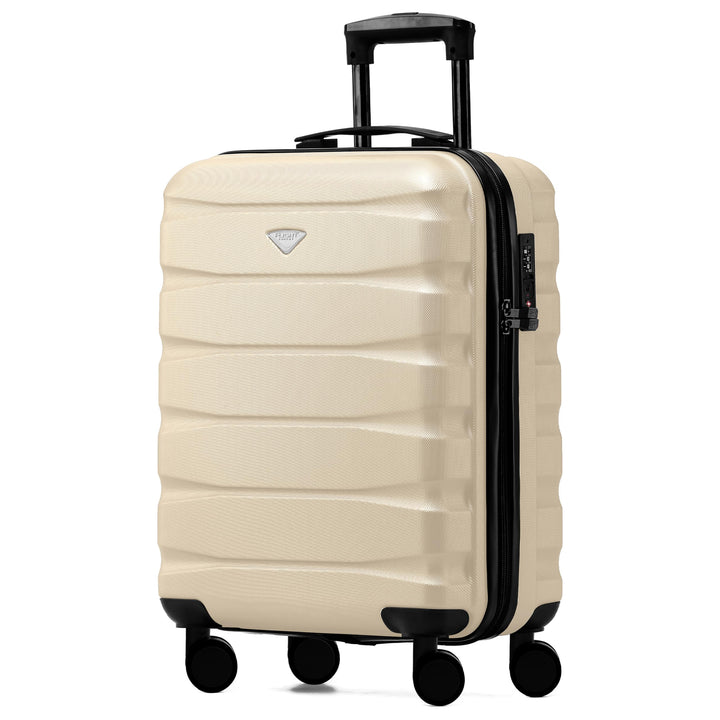 Flight Knight Leichte 4-Rad-ABS-Hartschalenkoffer Handgepack, zugelassen fur uber 60 Fluggesellschaf