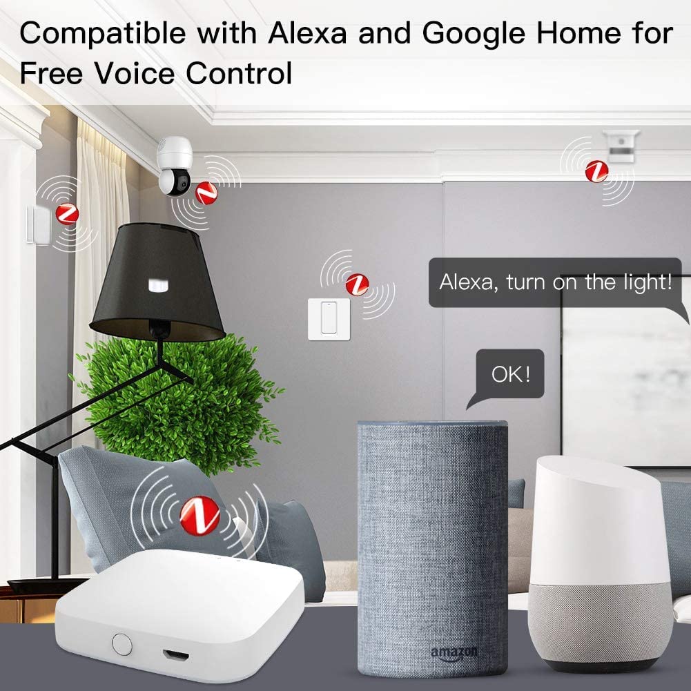 MOES Tuya Smart ZigBee Gateway- Wireless ZigBee Hub,Smart Life APP Fernbedienung für Tuya ZigBee Sma