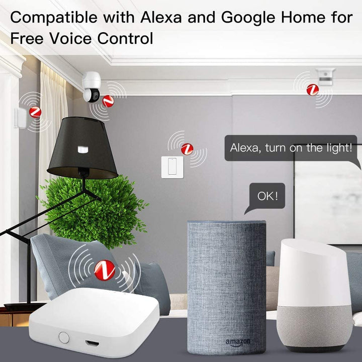MOES Tuya Smart ZigBee Gateway- Wireless ZigBee Hub,Smart Life APP Fernbedienung für Tuya ZigBee Sma