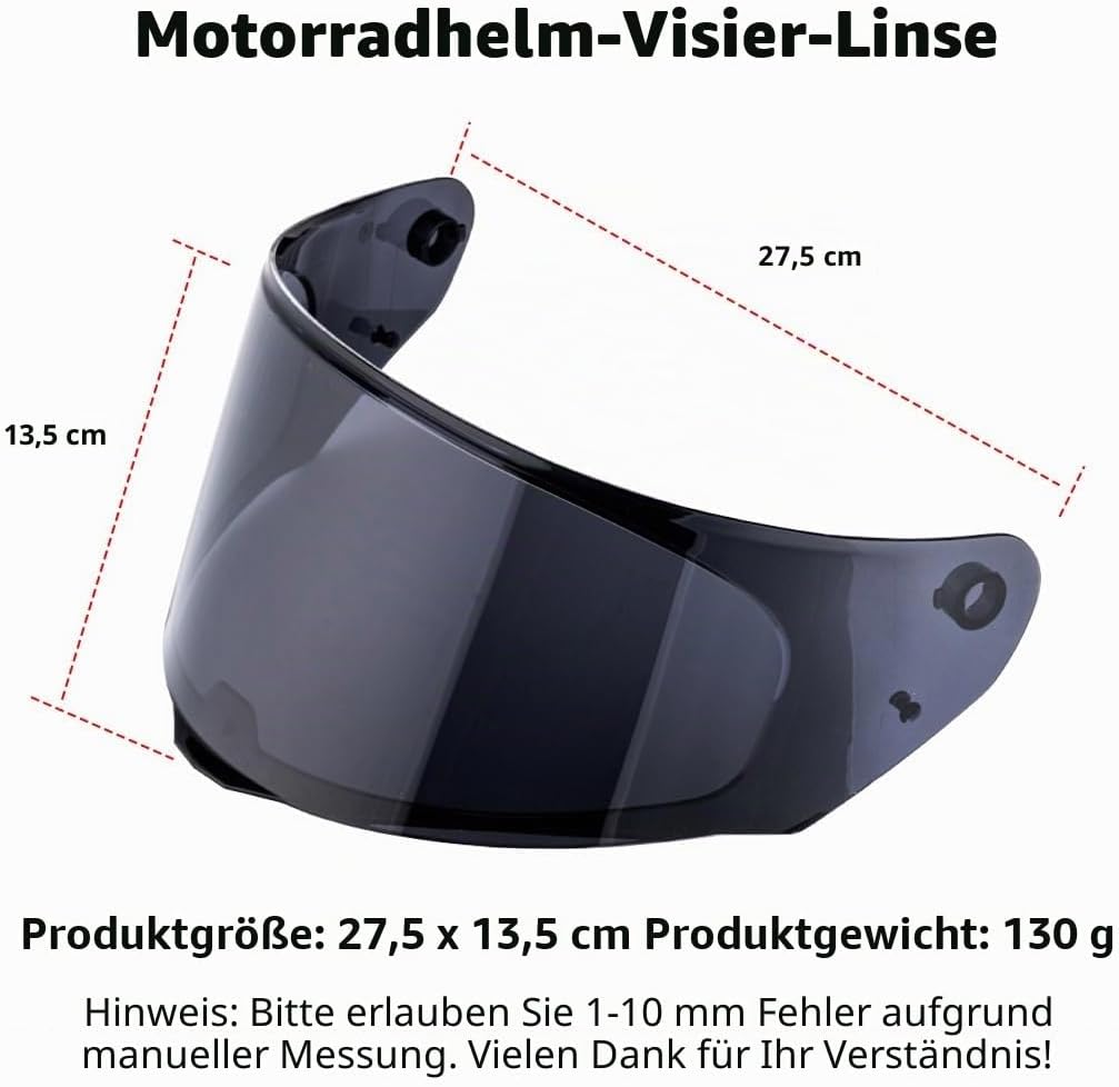 VCOROS Helmvisier für FF328/FF353/FF800 Motorradhelm Visier | Motorrad Windschutz Helm Objektiv Visi