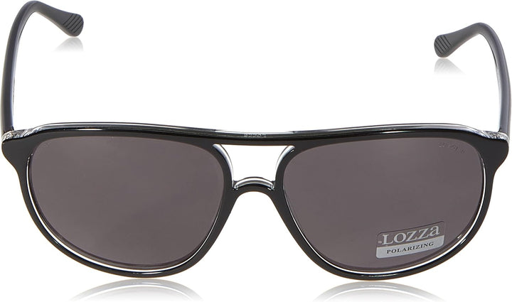 Lozza Unisex Sunglasses 61 Black Crystal/Grey, 61 Black Crystal/Grey