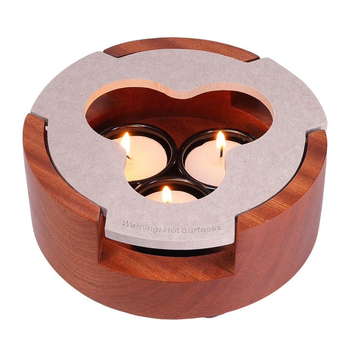 Stövchen Für Teekanne - Stövchen Holz-Eleganter Kaffee- & Teewärmer aus Akazienholz | 15x15 cm Handg