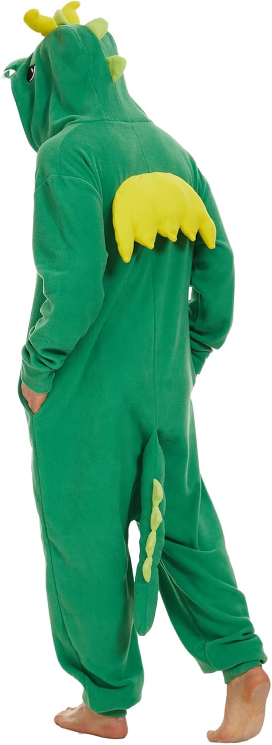 Guturris Unisex Drache Pyjamas Tier Schlafanzug Jumpsuit Halloween Cosplay Kostüm Schlafanzug Nachtw