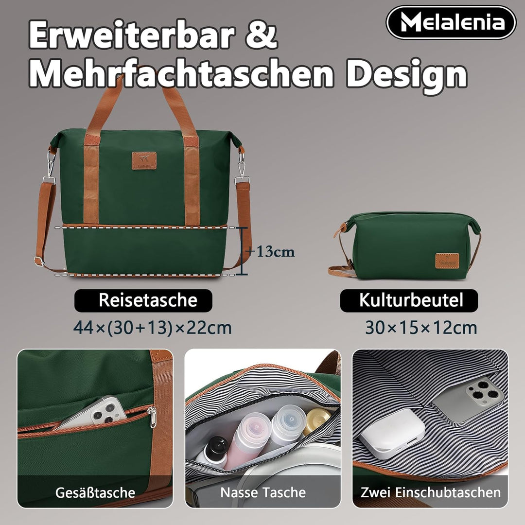 Melalenia Kofferset 7tlg Hartschale Leicht mit 4 Rollen und TSA-Schloss Der Gepäcksets Enthält 1 Kos