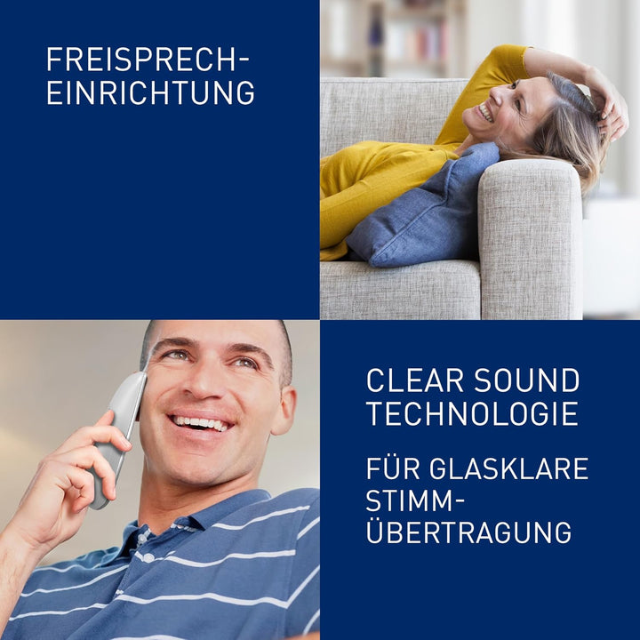 Panasonic KX-TG6821GS DECT Schnurlostelefon mit Anrufbeantworter (strahlungsarm, Eco-Modus, GAP Tele