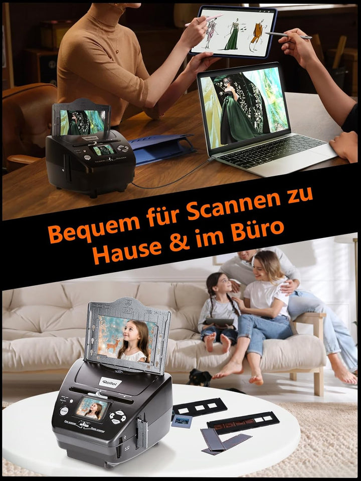 Rollei PDF-S 240 SE - Multiscanner für Fotos, Dias und Negative, sekundenschneller Scanvorgang, inkl