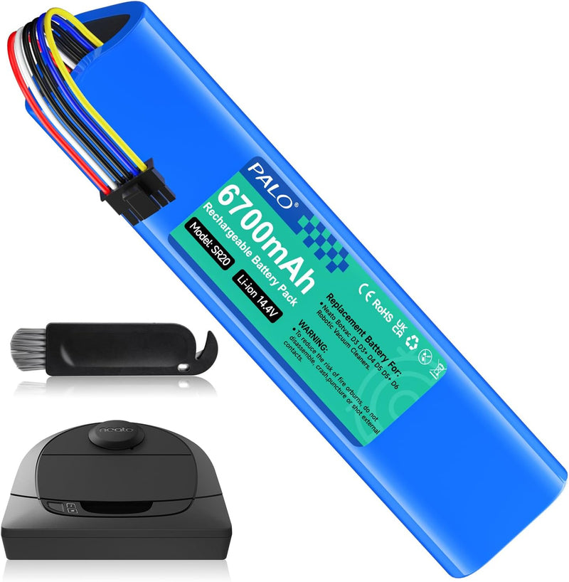 Palogreen 6700mAh Ersatzakku für Neato Botvac Connected D3 D5 D7 D3+ D5+ D6 D301 D303 D502 D701 D702