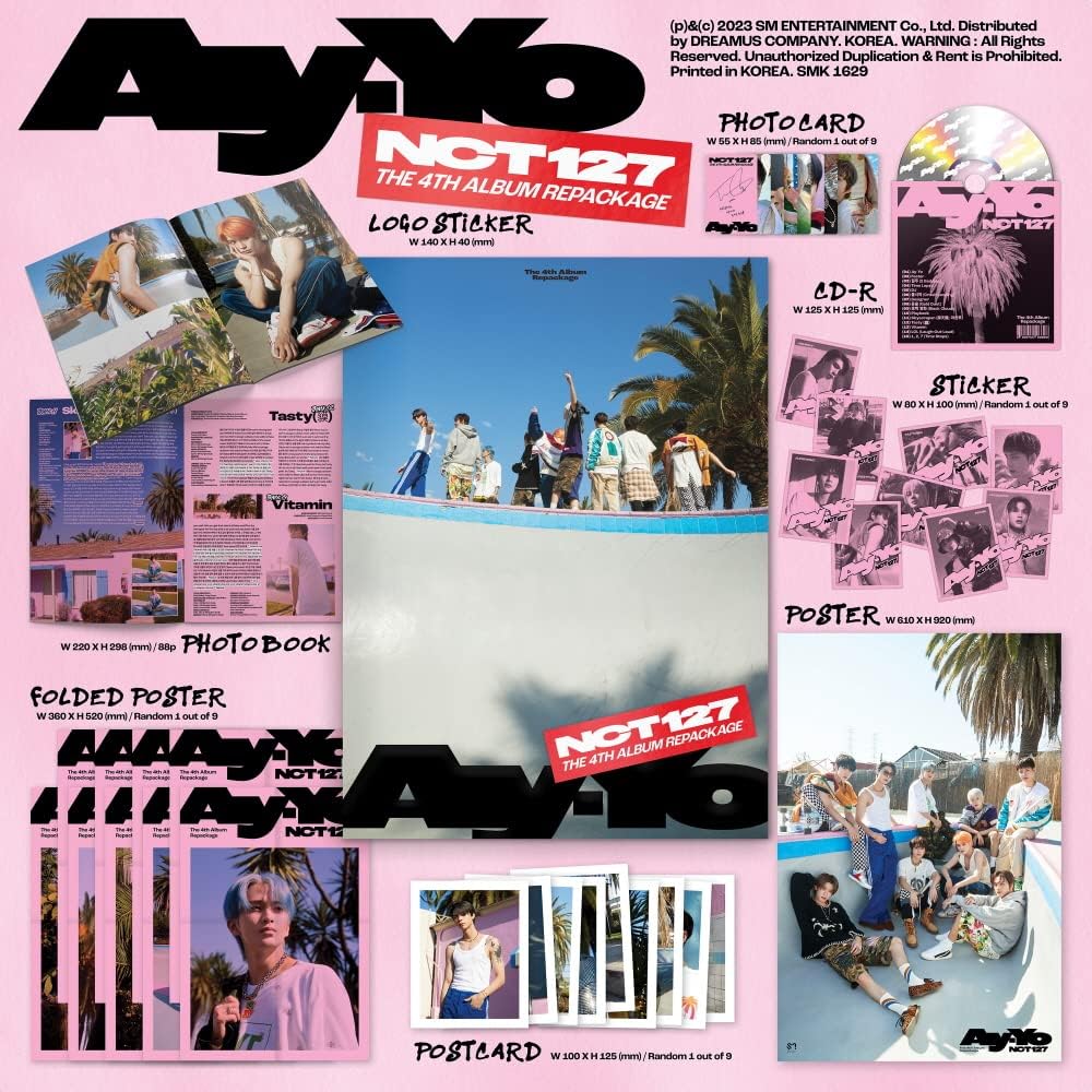 NCT 127 - Ay-Yo (4th Album Repackage) CD+Folded Poster (A ver.)