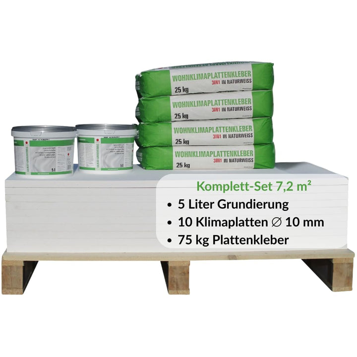 Klimaplatte 10mm Calciumsilikat Dämmplatte, anti Schimmel, für innen, Keller, Feuchtraum, Energiespa