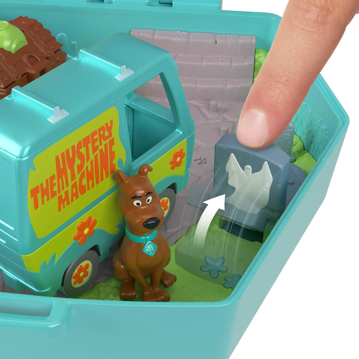Polly Pocket x Scooby-DOO Partnership-Schatulle, Minipuppen und Spielset, Scooby-DOO und Velma Dinkl