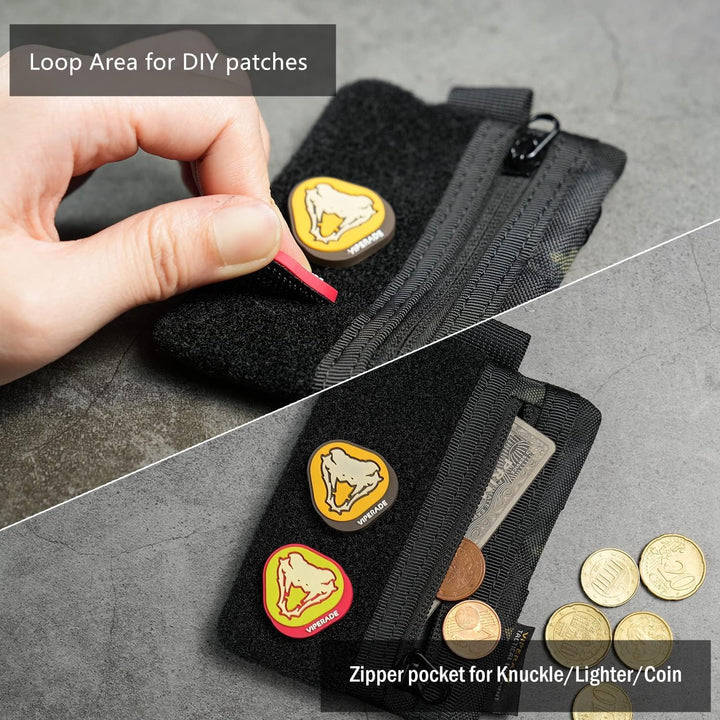 VIPERADE VE15 Mini EDC Pouch,Kleiner EDC Organizer Tasche mit 3 Taschen,Mini EDC Werkzeugtasche mit