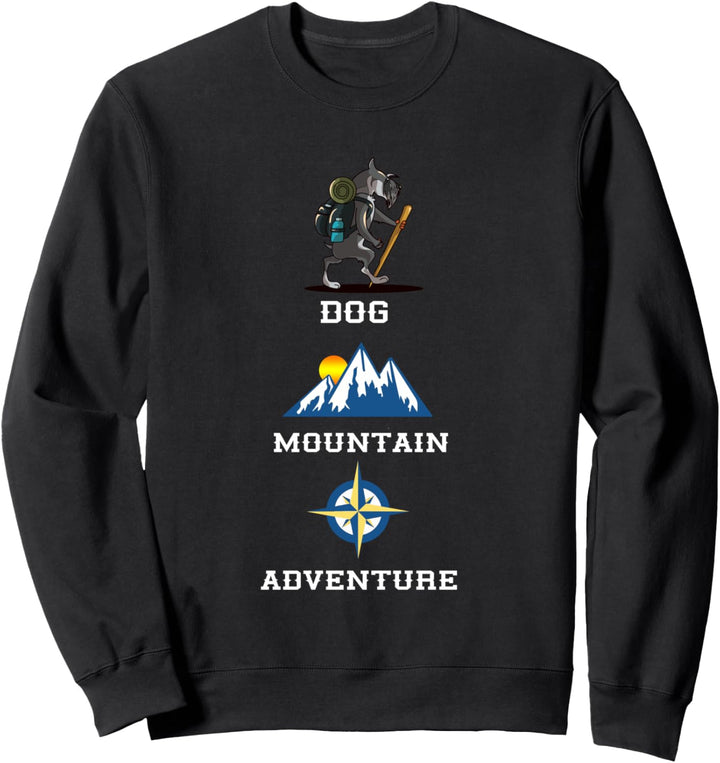 Lustiger Zwergschnauzer Hund Bergwandern Klettern Sweatshirt