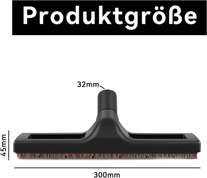 32mm Staubsauger Bürste Universal Bodendüse,Kompatibel Mit Kärcher/Bosch/Siemens/Samsung/Metabo/Medi
