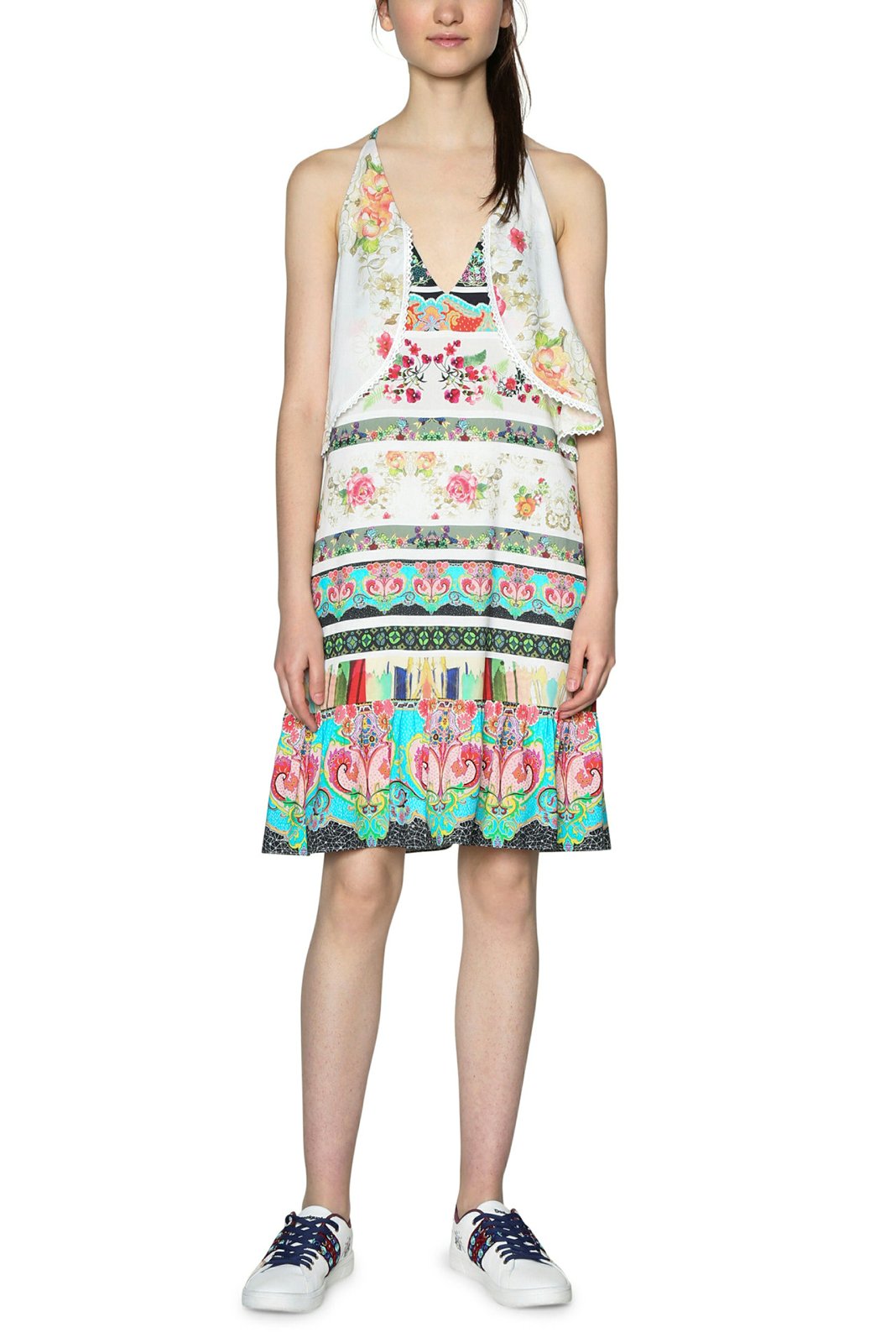 DESIGUAL KURZES KLEID DAMEN VEST KILIAN 18SWVW92 46 (xxl) weiss