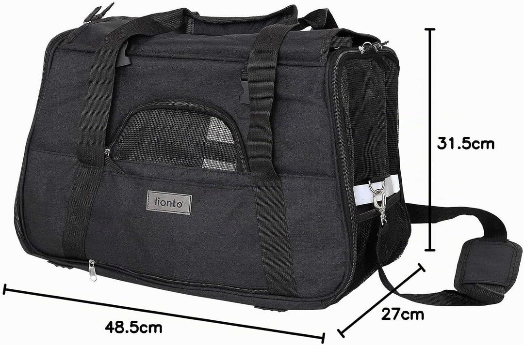 lionto Faltbare Hundetasche Hundebox Reisetasche für Haustiere Hundetransportbox Flugzeugtasche für