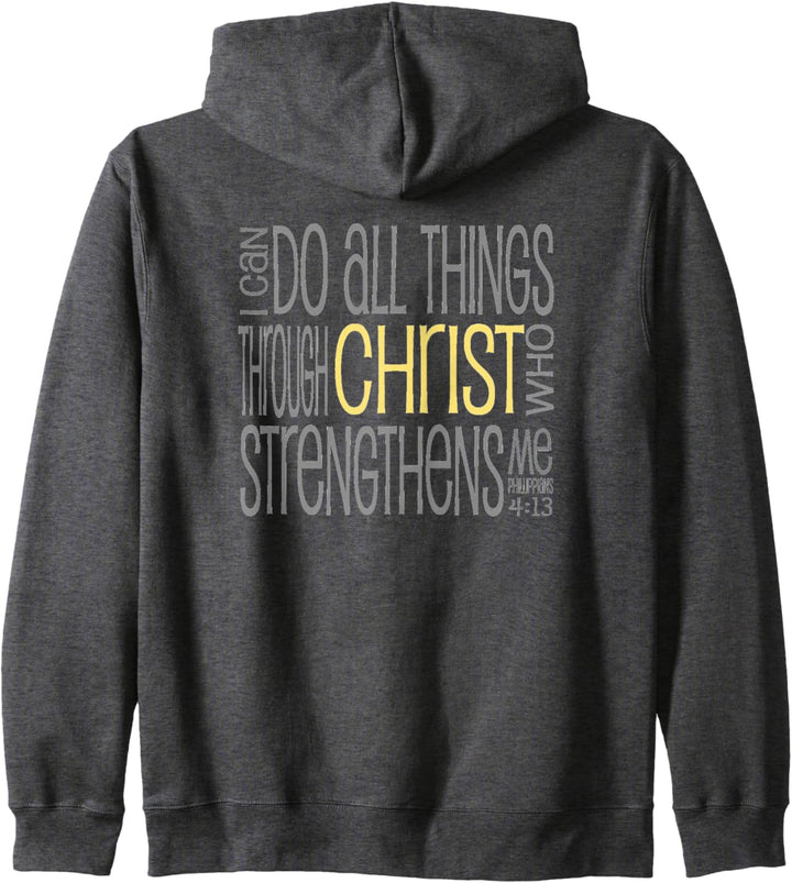 Bible Verse Gifts - I Can Do All Things Through Christ Faith Kapuzenjacke