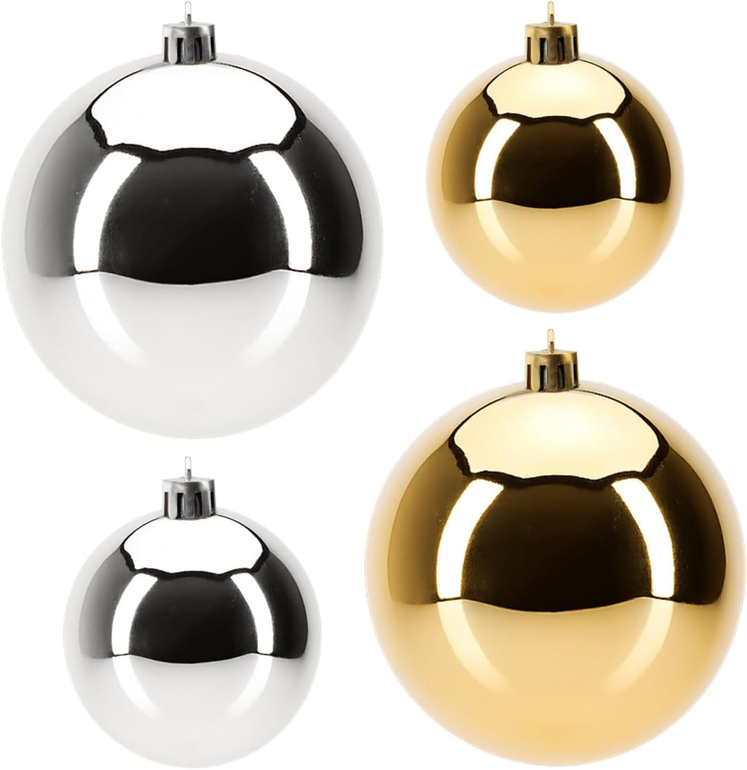 com-four® 84x Weihnachtskugeln, Christbaumkugeln bruchsicher aus Kunststoff für Weihnachten, Baumsch