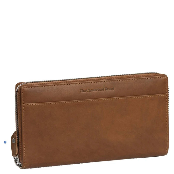 The Chesterfield Brand Wax Pull Up Halle Leder RFID Geldbörse 19 cm, Cognac, Einheitsgrösse, Modern