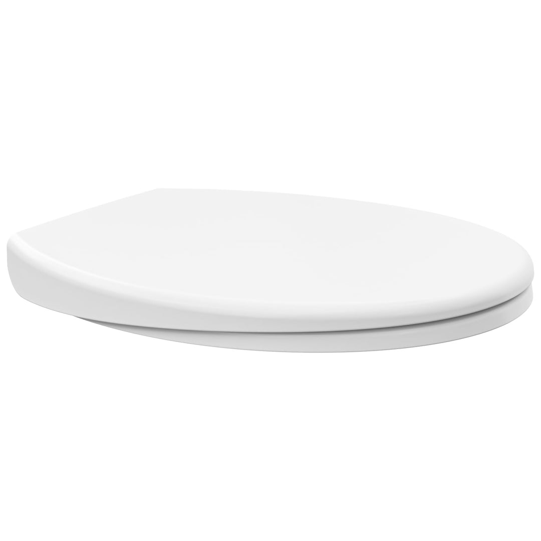 Verstärkter Toilettendeckel mit Absenkautomatik, WC-Sitz Oval, Klodeckel mit Antibakterielle, Toilet