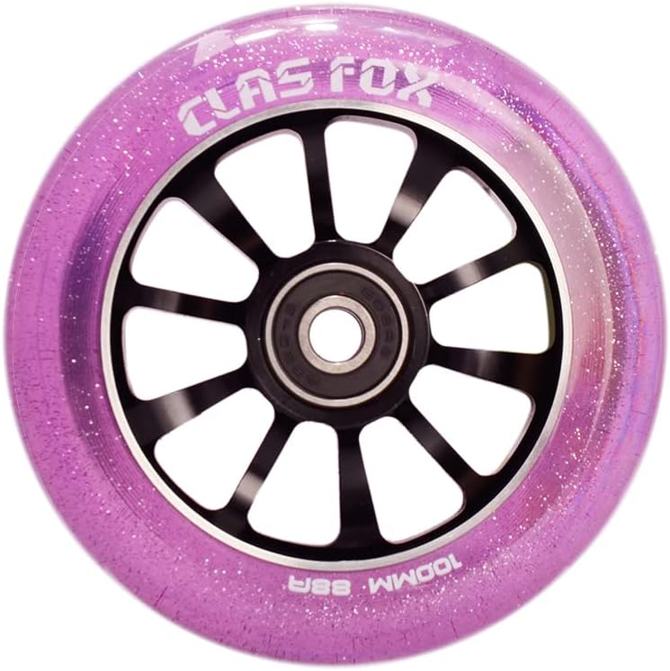 CLAS FOX Pro Stunt Scooter Rollen Roller Räder Wheels 100mm EIN Paar mit ABEC-9 Kugellager CNC Metal