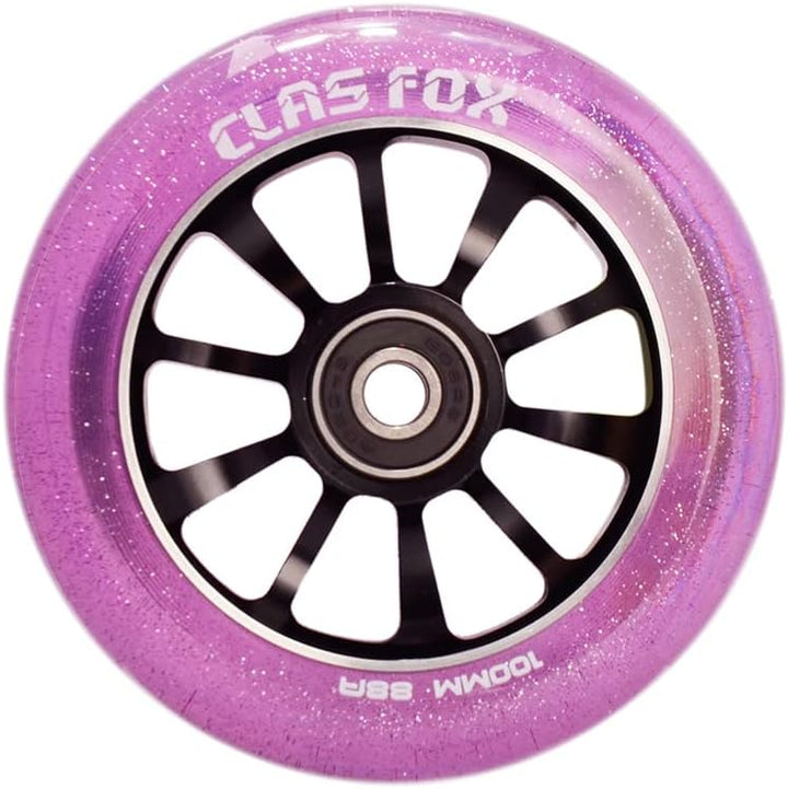 CLAS FOX Pro Stunt Scooter Rollen Roller Räder Wheels 100mm EIN Paar mit ABEC-9 Kugellager CNC Metal