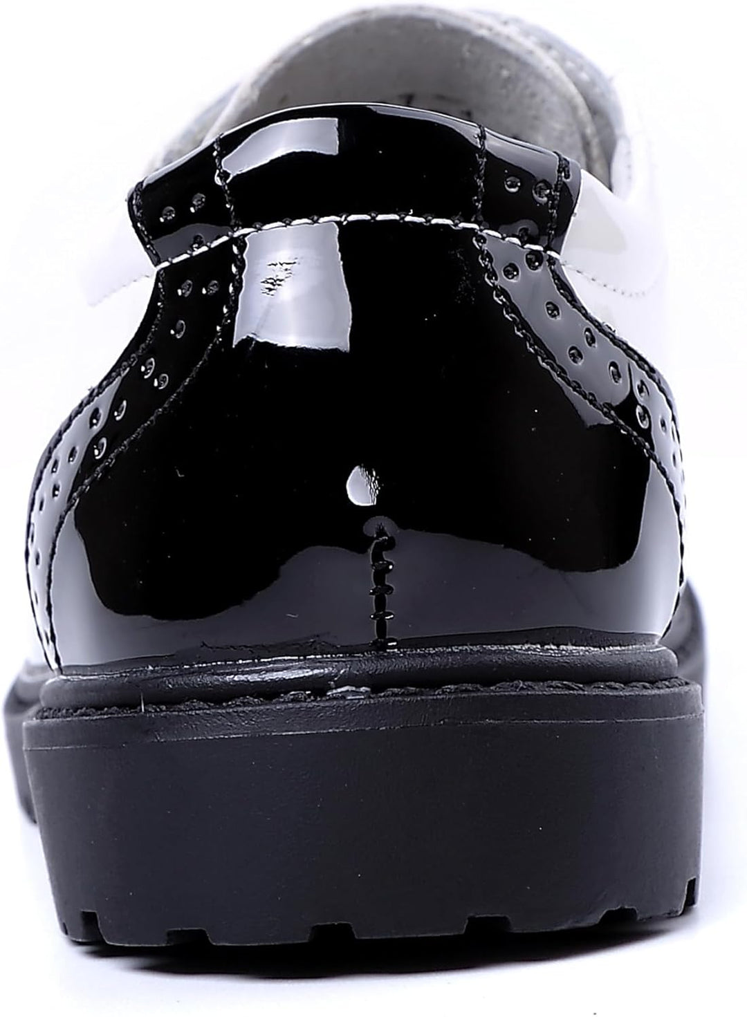 PPXID Jungen Schnürhalbschuhe wasserdichte Lackschuhe Schule Oxfords Uniform Hochzeit Anzugschuhe 21