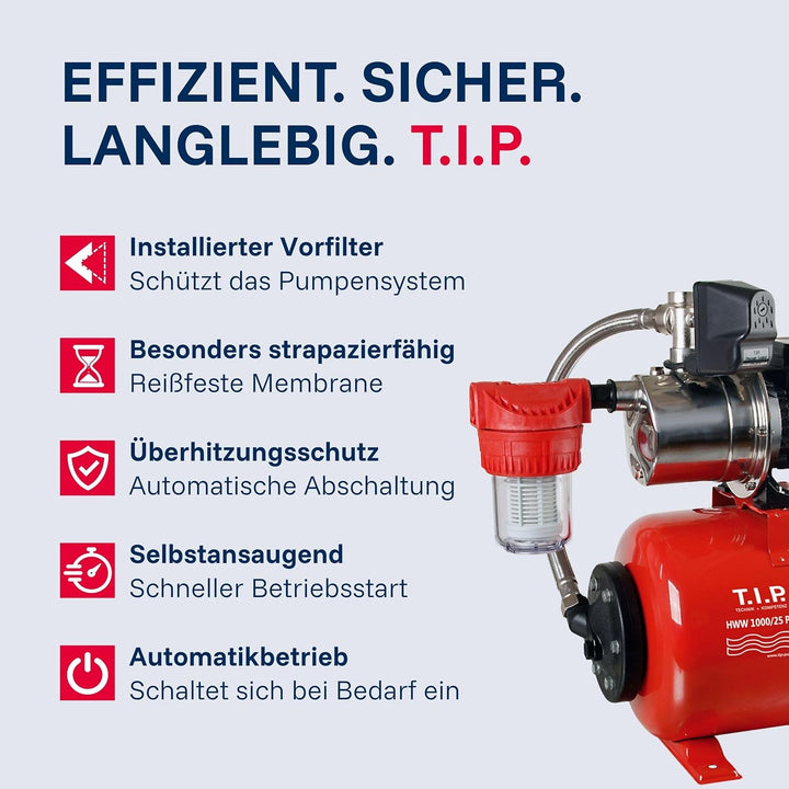 T.I.P. 31144 Hauswasserwerk HWW 1000/25 Plus F mit