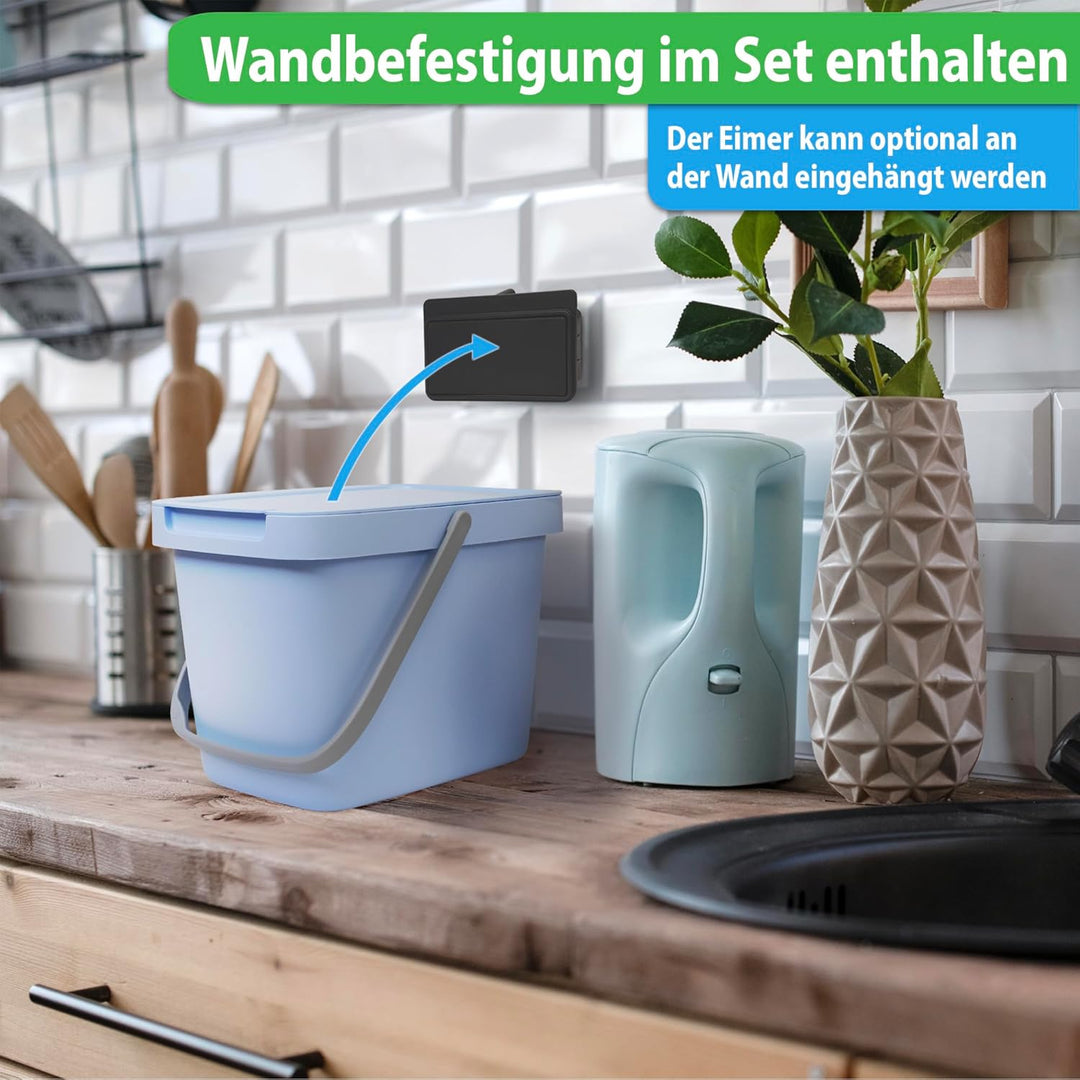 YourCasa Biomülleimer Küche - 6L Komposteimer Küche für alltäglichen Biomüll Behälter - Kompostbehäl