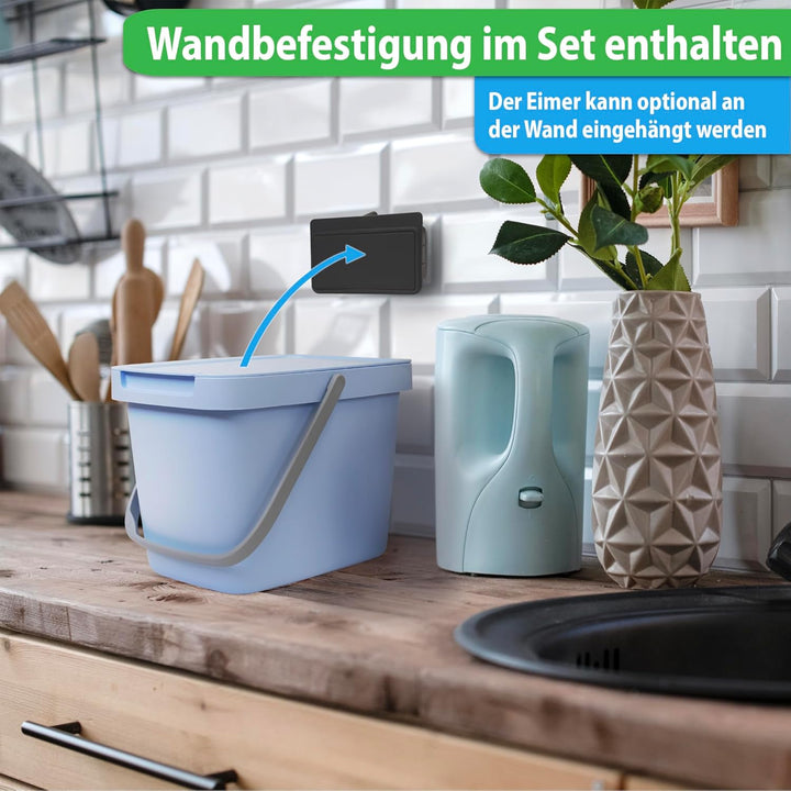 YourCasa Biomülleimer Küche - 6L Komposteimer Küche für alltäglichen Biomüll Behälter - Kompostbehäl