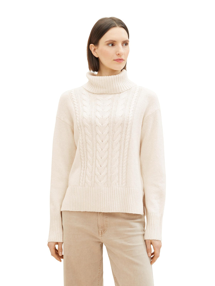 TOM TAILOR Damen Pullover L 28130 - Soft Buttercream, L 28130 - Soft Buttercream