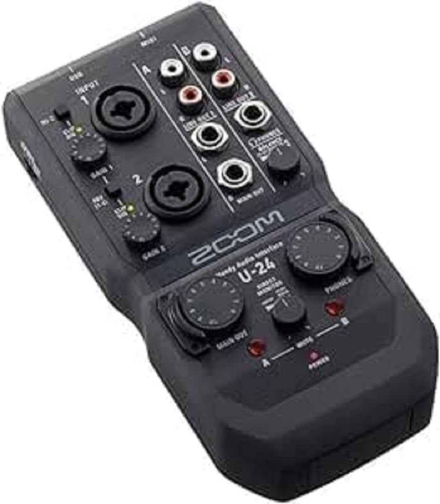 ZOOM U-24 Handy Audio Interface Schwarz, Schwarz