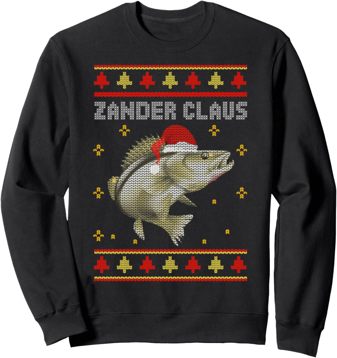 Angler Angeln Fisch Ugly Christmas Sweater Xmas Sweatshirt