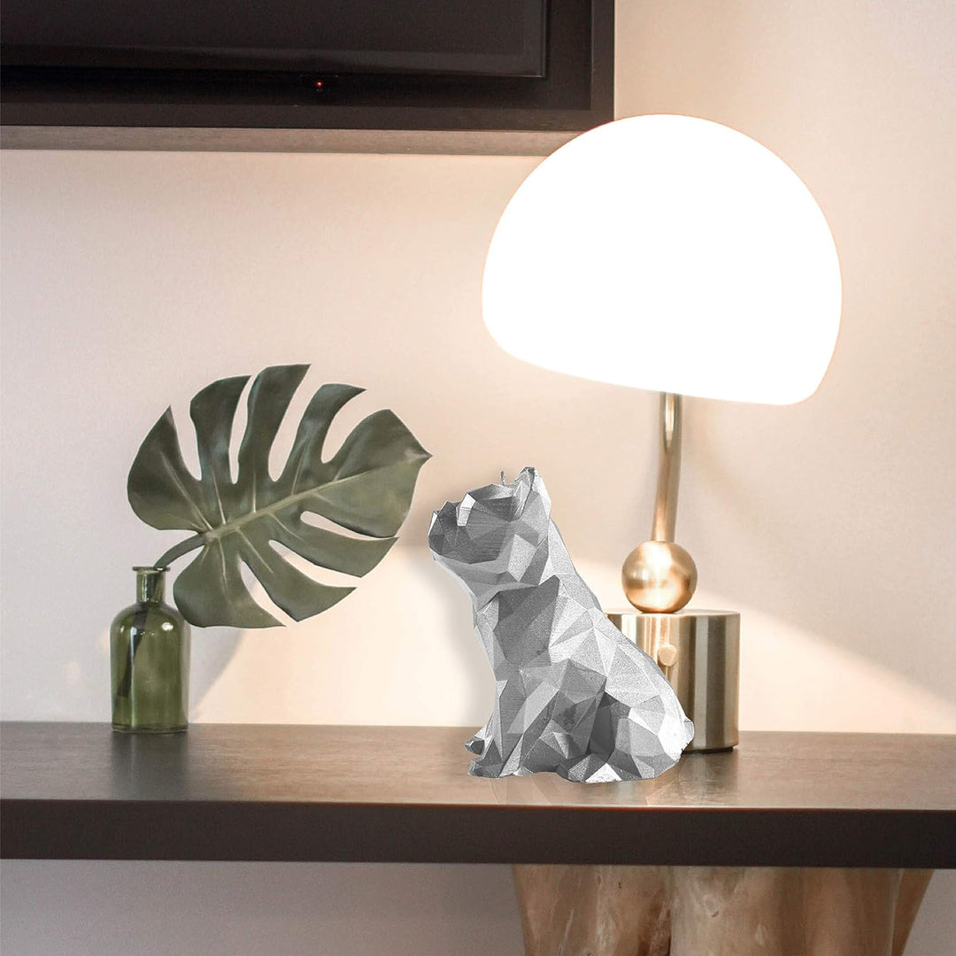 Candellana Handmade Bulldog Low-Poly Kerze Geschenk- Lustig - Dekorative Kerze - Home Décor - Gesche