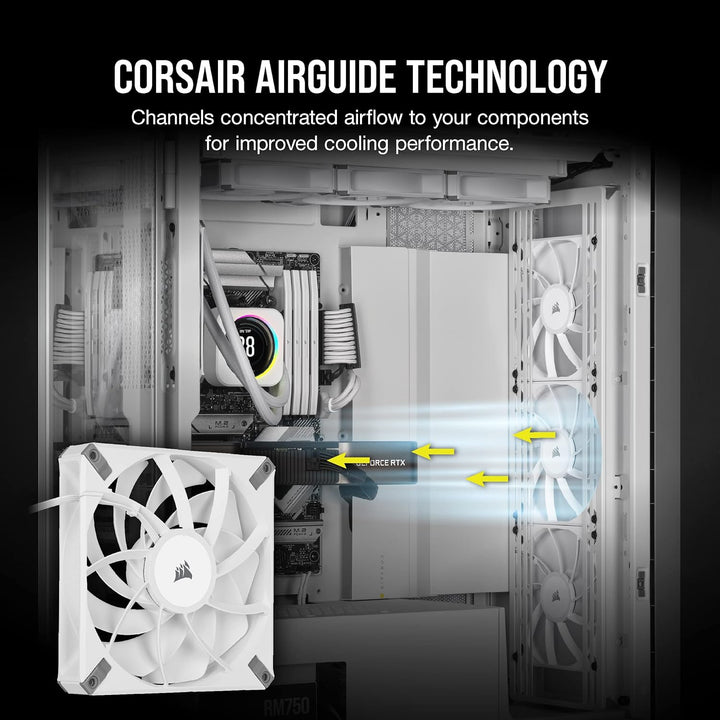 Corsair AF140 Elite, Hochleistungslüfter mit 140-mm-PWM-Fluiddynamiklagern und AirGuide-Technologie