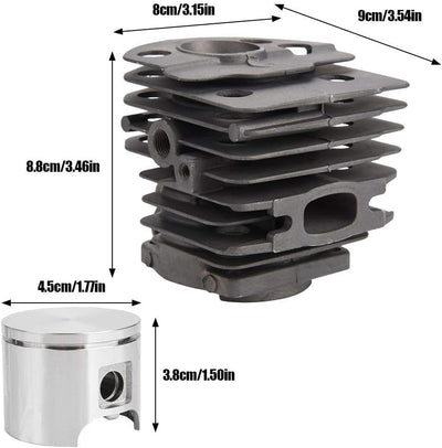 46mm Zylinder Kolben Bausatz für 50 51 55 Rancher Kettensäge, Haofy Zylinderkolben Lagersatz mit Dic