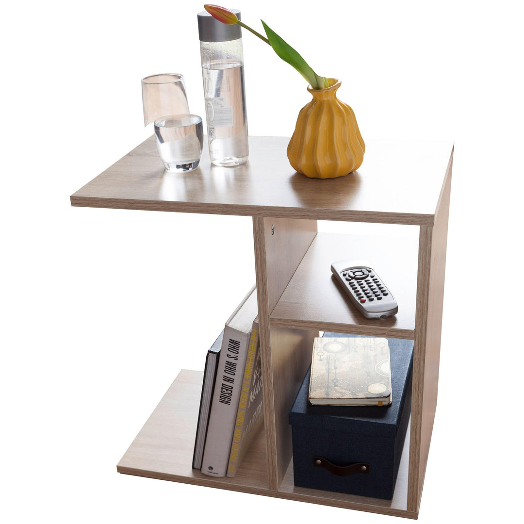 Wohnling Beistelltisch 50x50x30 cm Holz Sonoma Design Anstelltisch Sofa | Couchtisch klein modern |
