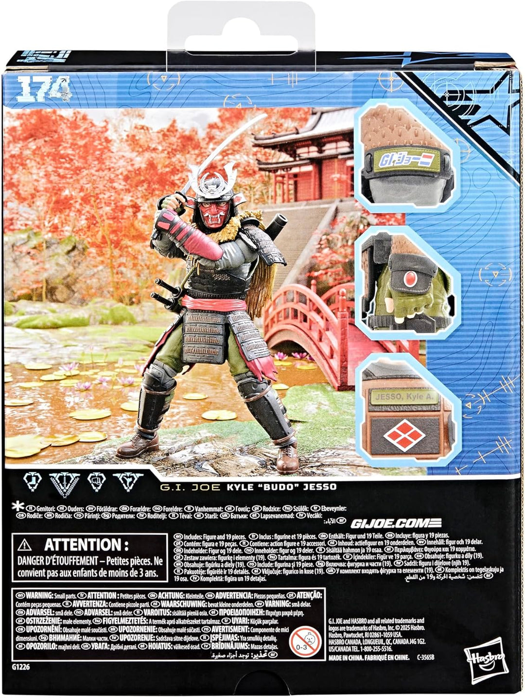 G.I. Joe Classified Series #174, Kyle Budo Jesso, Deluxe Collectible 6 Inch Samurai Action Figure wi