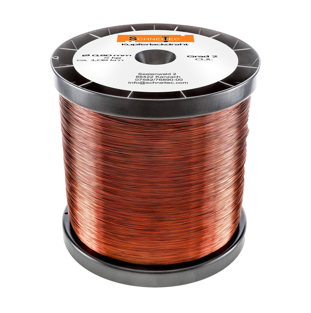 Kupferlackdraht W210 Ø 0,80 mm 5 kg CU Lackdraht Grad 2 CUL Kupferdraht Gewicht 5 Kilogramm Durchmes