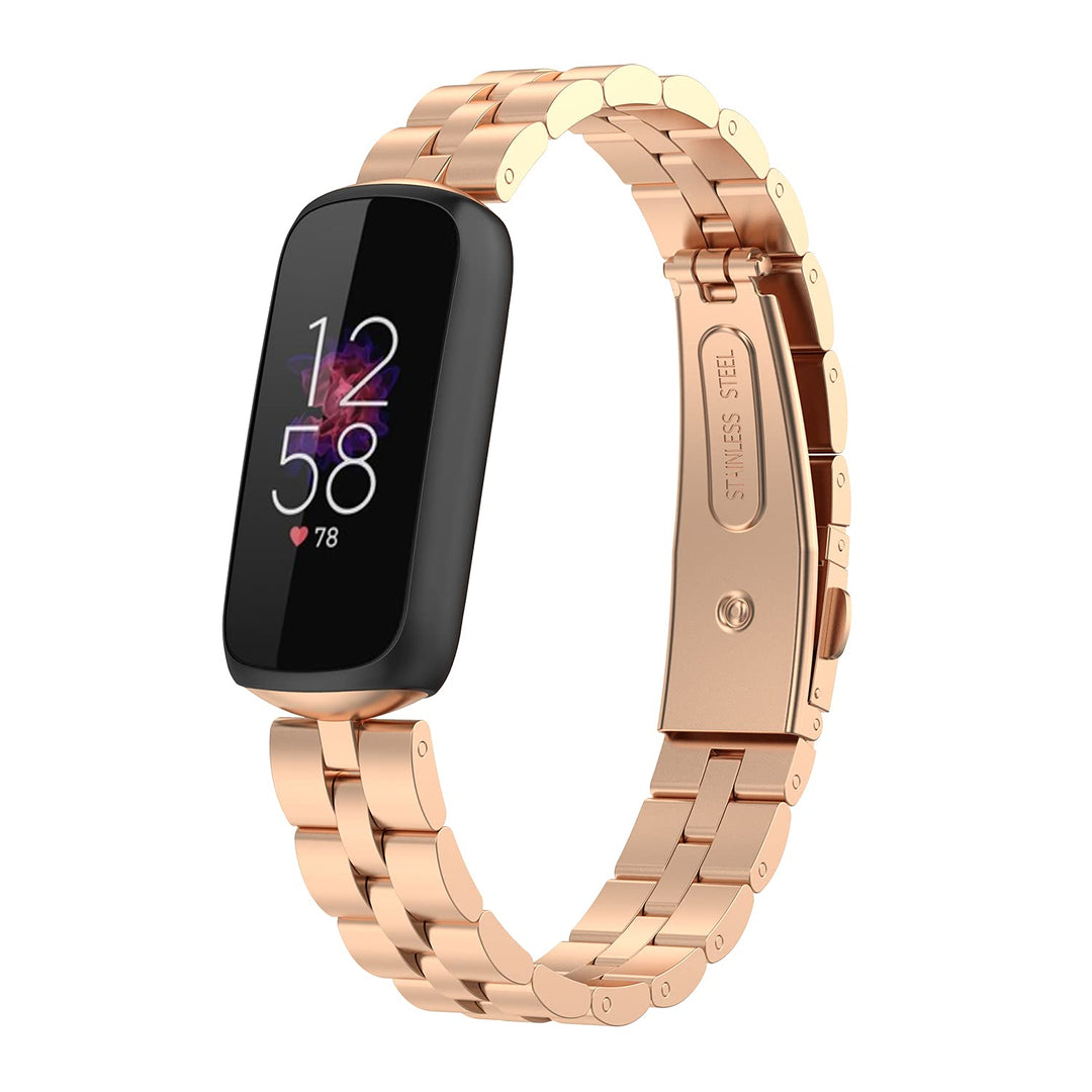 Chofit Kompatibel mit Fitbit Luxe Armband, Ersatzarmband, verstellbar, Edelstahl, Metall, Business-B
