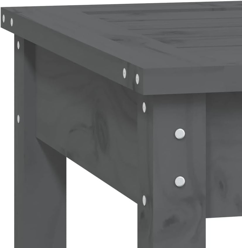 vidaXL Gartenbank Grau 50x44x45 cm Massivholz Kiefer 50 x 44 x 45 cm Graue Kiefer, 50 x 44 x 45 cm G