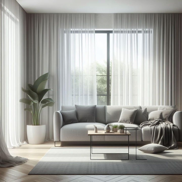 GARDINESTAN Gardinen Weiss Transparent Vorhang mit Bleiband und Kräuselband (280x300 cm) 280x300 cm