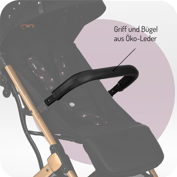 MoMi ESTELLE DAKAR Kinderwagen ab 6. Monat (bis 22 kg), klappbarer Buggy mit 5-Punkt-Sicherheitsgurt