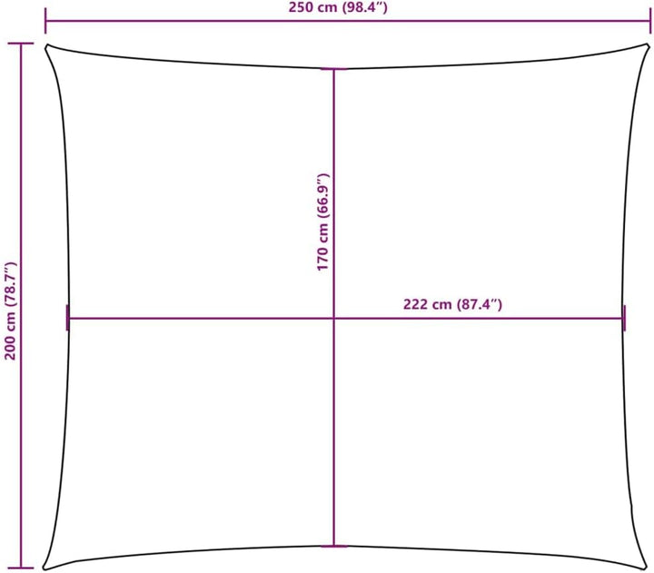 vidaXL Sonnensegel Oxford-Gewebe Rechteckig 2x2,5 m Orange 2 x 2.5 m Orange, 2 x 2.5 m Orange