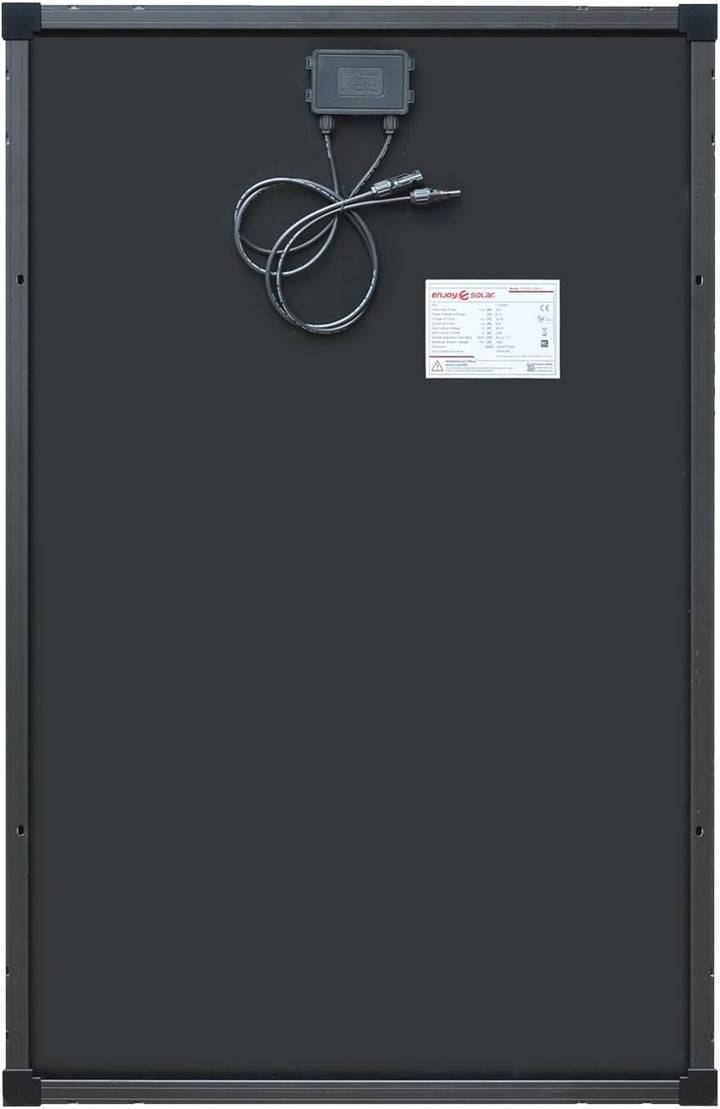 enjoy solar® 200W 36V Monokristallines Solarmodul mit HPBC-Technologie - 25% Hocheffizienz, 182mm So