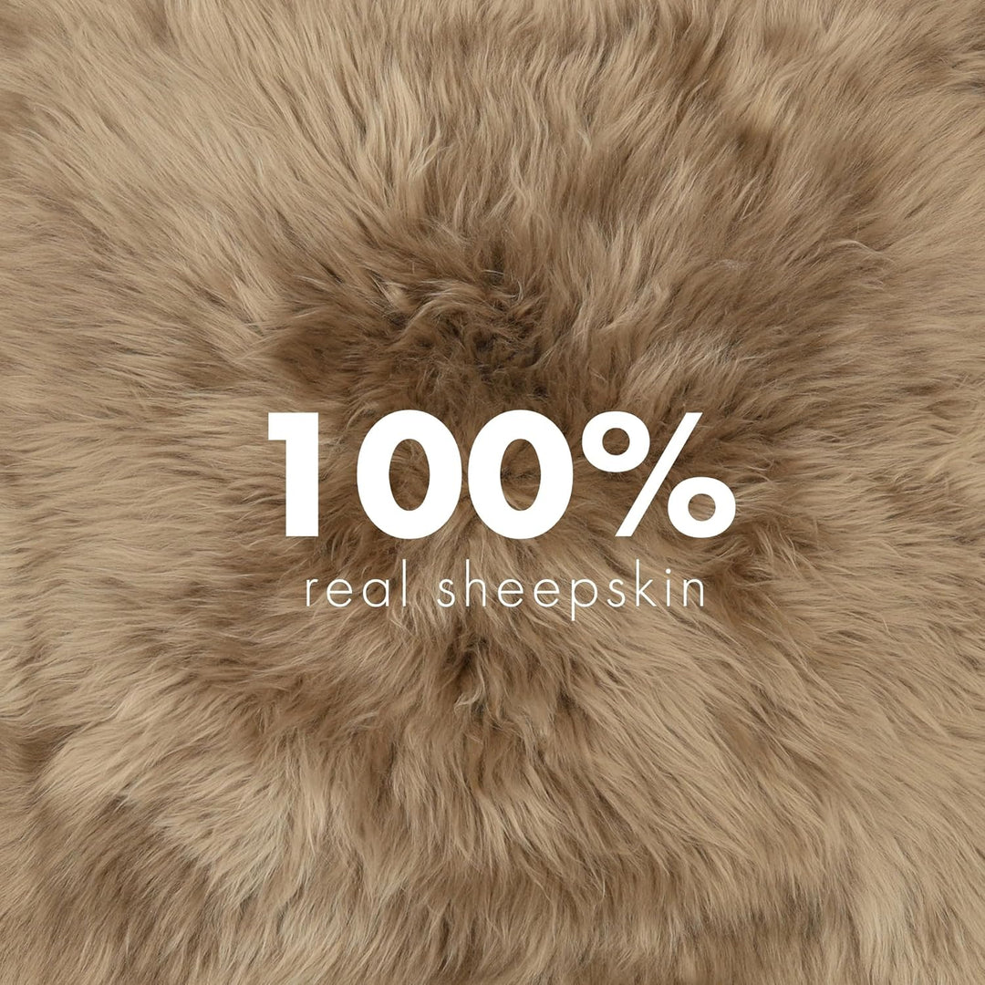 Nordic Sheep Lammfell Kissen 40x40 cm | 4er Pack | Weiches Fell für Stühle & Sofa | Gemütliches Sitz