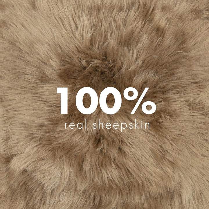 Nordic Sheep Lammfell Kissen 40x40 cm | 4er Pack | Weiches Fell für Stühle & Sofa | Gemütliches Sitz