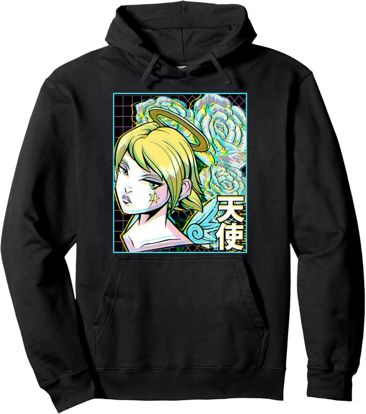 Japanische Vaporwave Retrowave Anime Lofi Pullover Hoodie