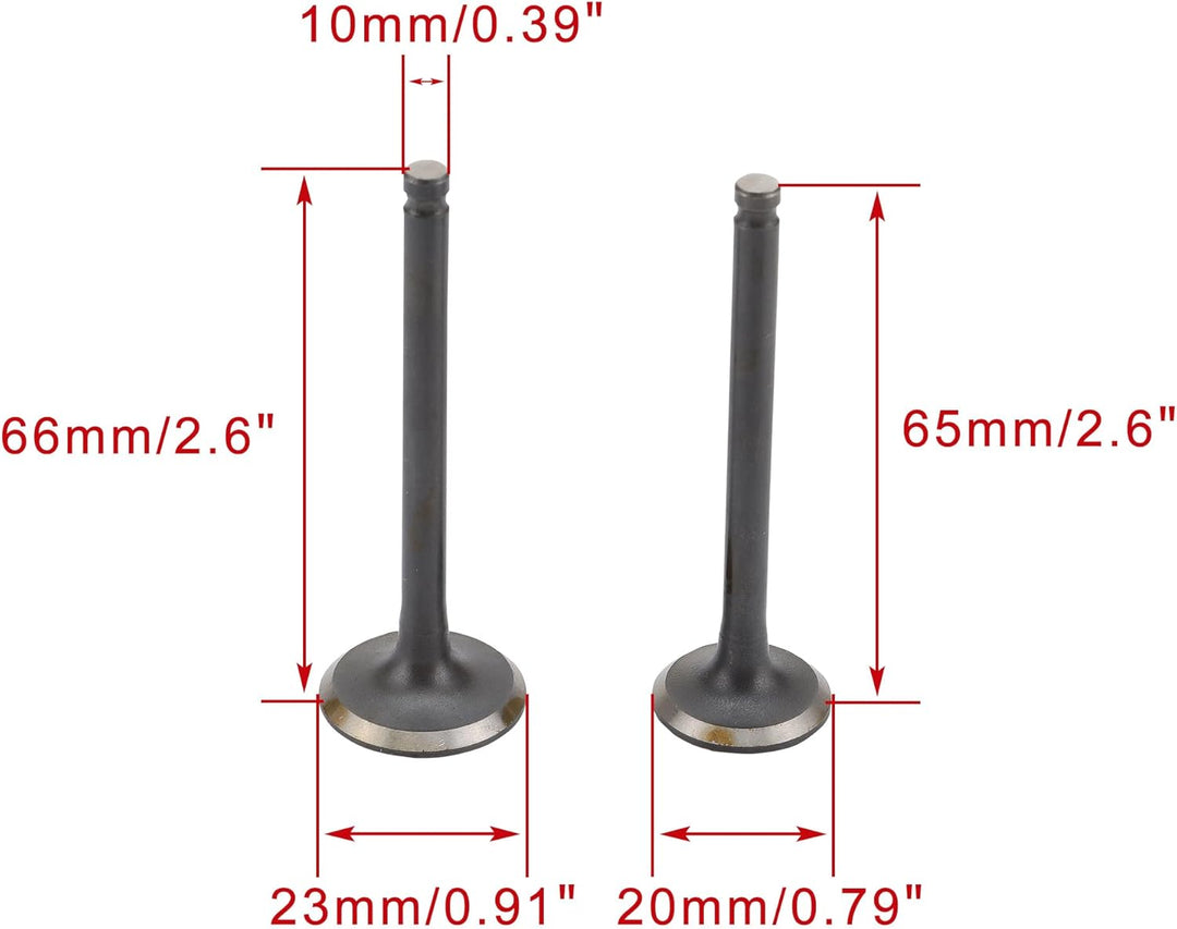 WOOSTAR Zylinderkopf 66mm Ventilbaugruppe Ersatz für 70ccm 90ccm 110ccm Taotao Roketa Sunl Chinesisc